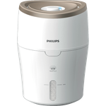 Philips HU4811-10 Luftbefeuchter (bis zu 38m², hygienische NanoCloud-Technologie, für Kinder und Babies) weiß-champagner