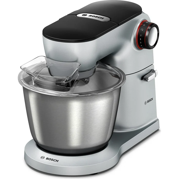 Bosch MUM9D33S11 OptiMUM Küchenmaschine, 1300W, 7 Geschwindigkeiten, Durchlaufschnitzler, 5,5 L Edelstahlschüssel, silber, schwarz, Serie: MUM9 – Bild 2