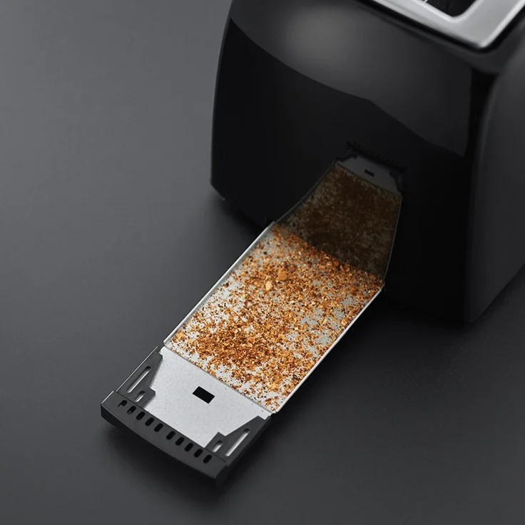 Russell Hobbs Toaster Textures Plus+, 2 extra breite Toastschlitze, Brötchenaufsatz & integrierte Toast-Zange, 6 einstellbare Bräunungsstufe + Auftau- & Aufwärmfunktion, 850W, Toaster schwarz 22601-56 – Bild 4