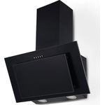 PKM S13-60BBPY, Motorhaube, Kamin abgewinkelt, Breite: 59.5 cm, Tiefe: 28.3 cm, Absaugung und Rückführung (mit zusätzlichem Rückführungsset), Matt Black