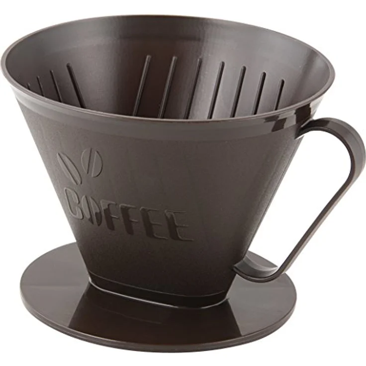 Fackelmann Filterbehälter Nr. 4, Filterhalter, Kaffeefilter für bis zu 4 Tassen, Handfilter (Farbe: Braun), Menge: 1 Stück – Bild 1