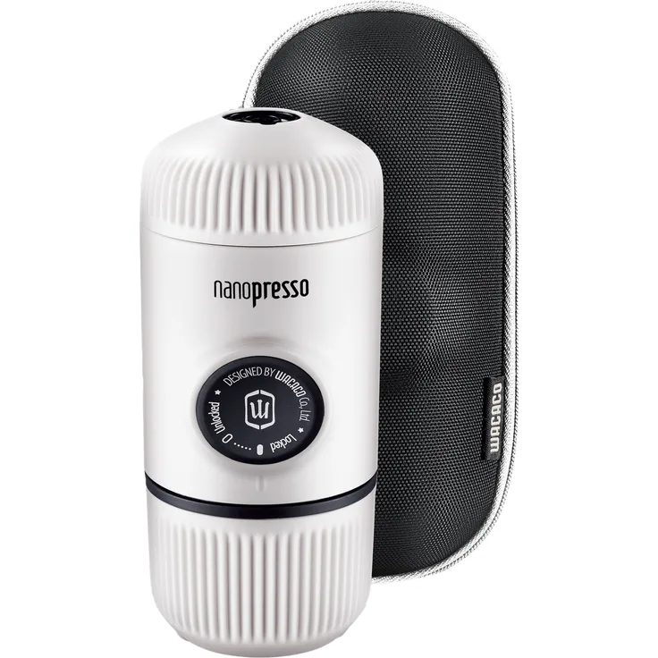 Wacaco Nanopresso tragbare Espressomaschine mit Schutzhülle - Chill White