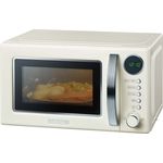 Severin MW 7892 2-in-1 Mikrowelle mit Grillfunktion, Standgerät, 700 Watt, 20 Liter Garraum, inkl. Grillrost und Drehteller 24,5 cm, Retro-Look creme