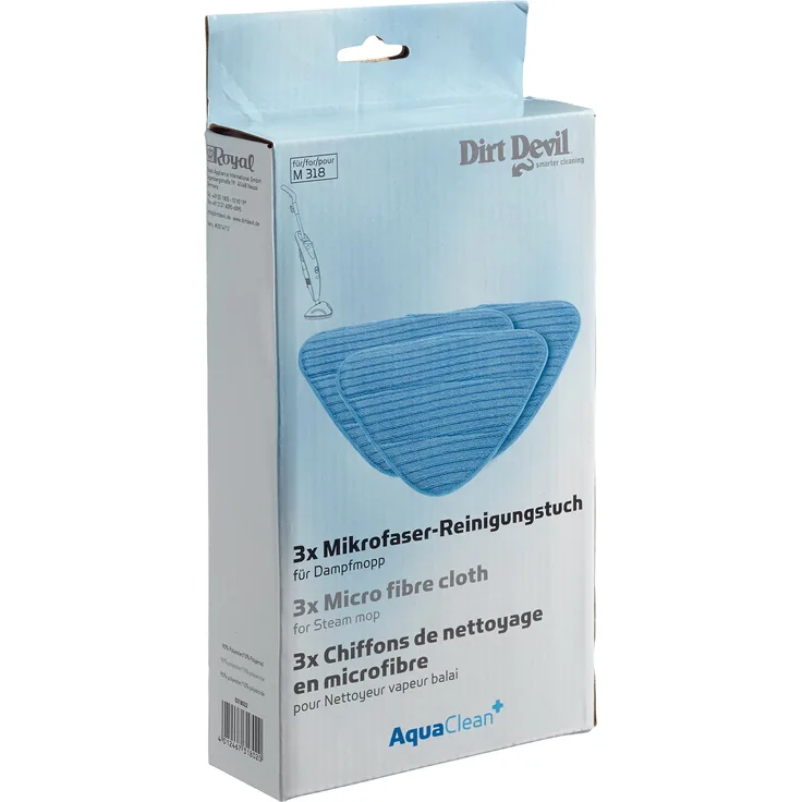 Dirt Devil 318022 M318 3-teilig Mikrofasertuch Set für Dampfreiniger