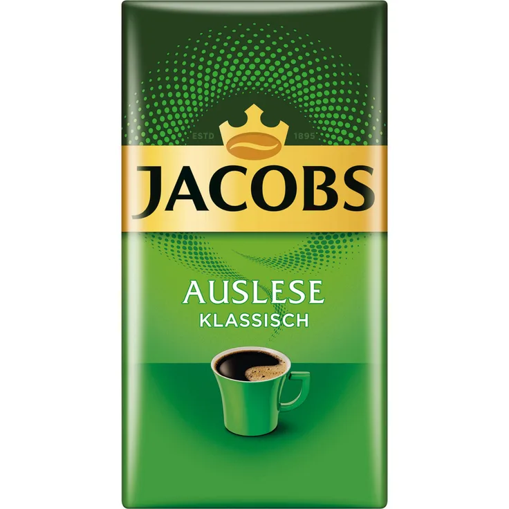 Jacobs Auslese Klassisch Gemahlen, gemahlener Röstkaffee, Filterkaffee, Kaffee, 12 x 500 g
