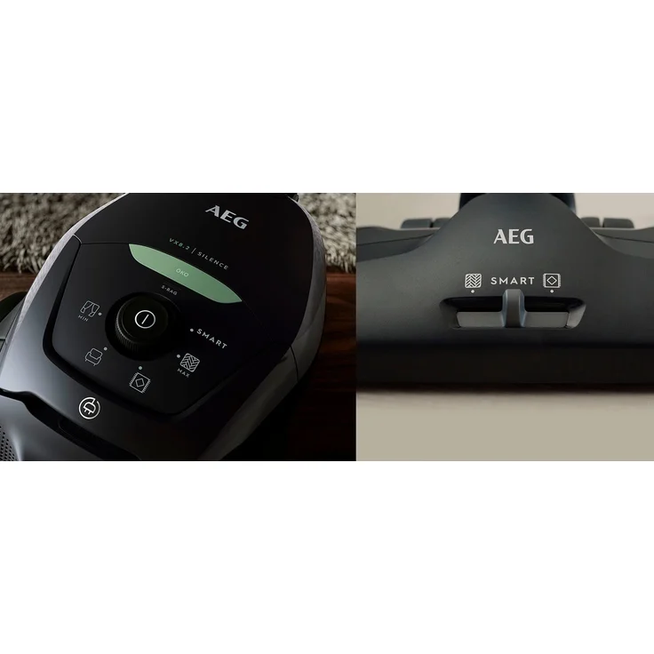 AEG VX82-1-ÖKO Staubsauger mit Beutel (75% Recyclingmaterial, automatische Saugkraftregulierung, extrem leise auch auf Teppich, Aufnahme von großen + kleinsten Partikeln, langes Kabel, 600W, schwarz) – Bild 7