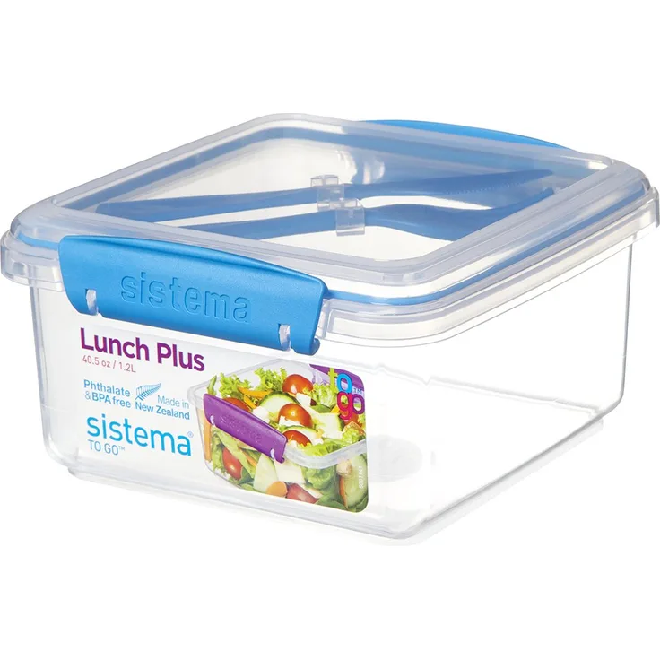 Sistema To Go Lunch Plus mit Besteck, 1,2 L - farblich sortiert