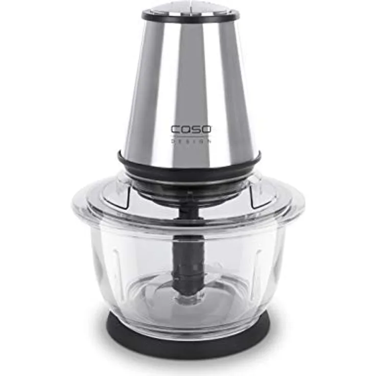 CASO UZ 400 ? Universal- Zerkleinerer, 4 hochwertige Messer aus rostfreiem Edelstahl, robuster Glasbehälter mit 1,2 Liter Kapazität, ideal als Zerkleinerer für Obst, Gemüse, Fisch, Fleisch, Nüsse