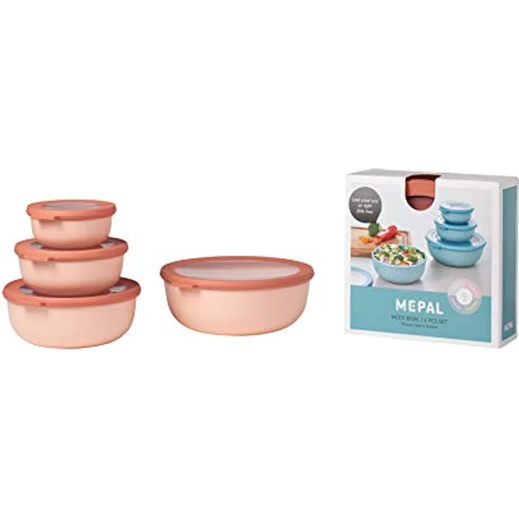 Mepal Set Multischüssel Cirqula flach, 4-teilig 350+750+1250+2250 ml - Nordic Blue set-cirqula-4-teilig-35075012502250-nordic-blue, pp-TPE, 0 mm, 4 – Bild 1
