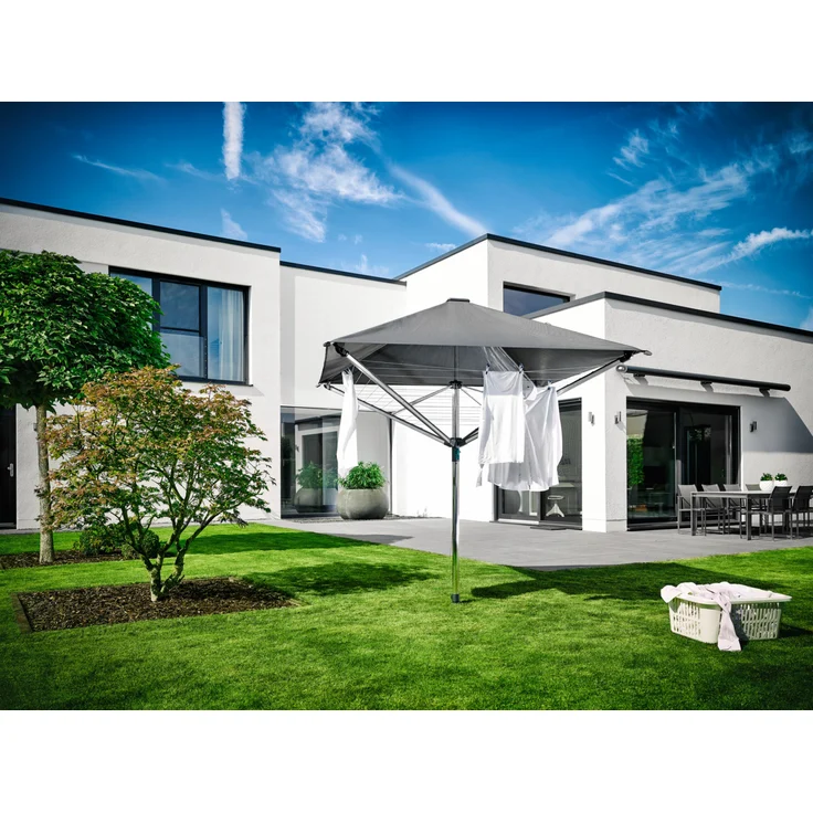 Leifheit 82100 Linoprotect 400, Wäschespinne mit Dach, Aluminium, 40 m Leine für 4 Waschladungen – Bild 22