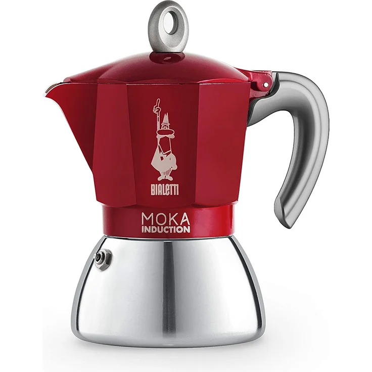Bialetti New Moka Induction Espressokocher, für 6 Tassen, rot – Bild 1