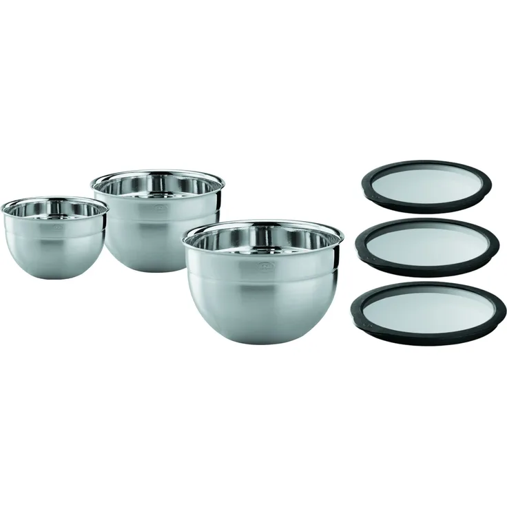 Rösle Schüssel-Set mit Frischhaltedeckel aus Glas glas