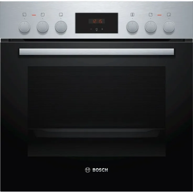 Bosch HEF113BS1, Backofen, A, Einbaugerät, elektrisch, Volumen 66 l, 3D-Heißluft Plus, Vollglas-Innentür, LED-Display