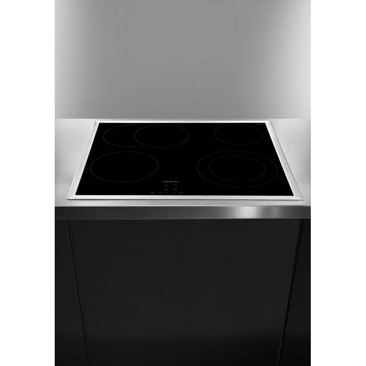 Siemens ET645HN17E, Kochfeld, Einbaugerät, Glaskeramik, Autark, Betriebsart elektrisch, Anzahl Kochstellen 4, Edelstahlrahmen aufliegend, schwarz – Bild 4