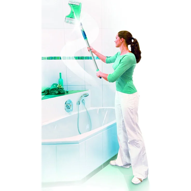 Leifheit Ersatzbezug Bath Cleaner für den Fliesen- und Wannenwischer Bath Cleaner, Wischbezug aus Mikrofaser mit Spezialborsten, extrem saugfähiger Wischer – Bild 3