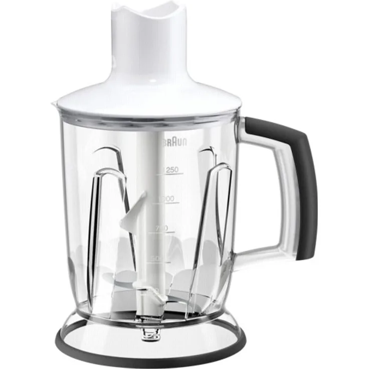 Braun 3-in-1 Standmixer Aufsatz MQ 40 - Stabmixer Zubehör kompatibel mit Braun MultiQuick 3 - 7 mit EasyClick System, weiß