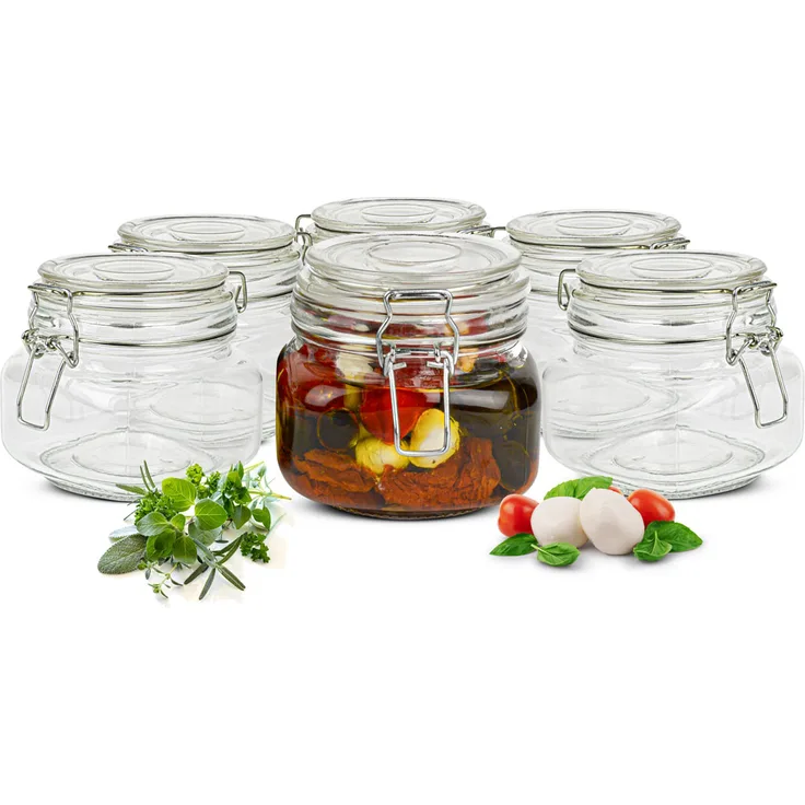 Einmachglas 500ml Bügelverschluss Einmachgläser Vorratsglas Vorratsdose 6 Stück