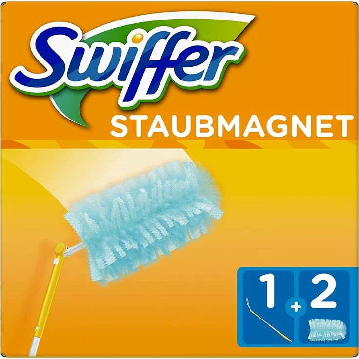 Swiffer Staubmagnet XXL Starterkit und zwei Tücher, 90 cm Teleskopstiel – Bild 2