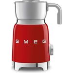Smeg MFF01RDEU Milchaufschäumer, 500W, 600ml warme & 250ml kalte Milch, rot