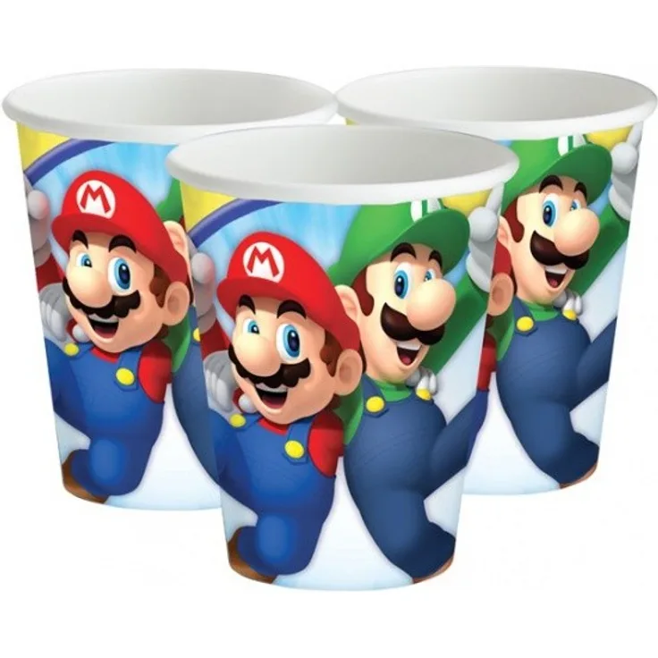 Amscan partybecher Super Mario 250 ml 8 Stück
