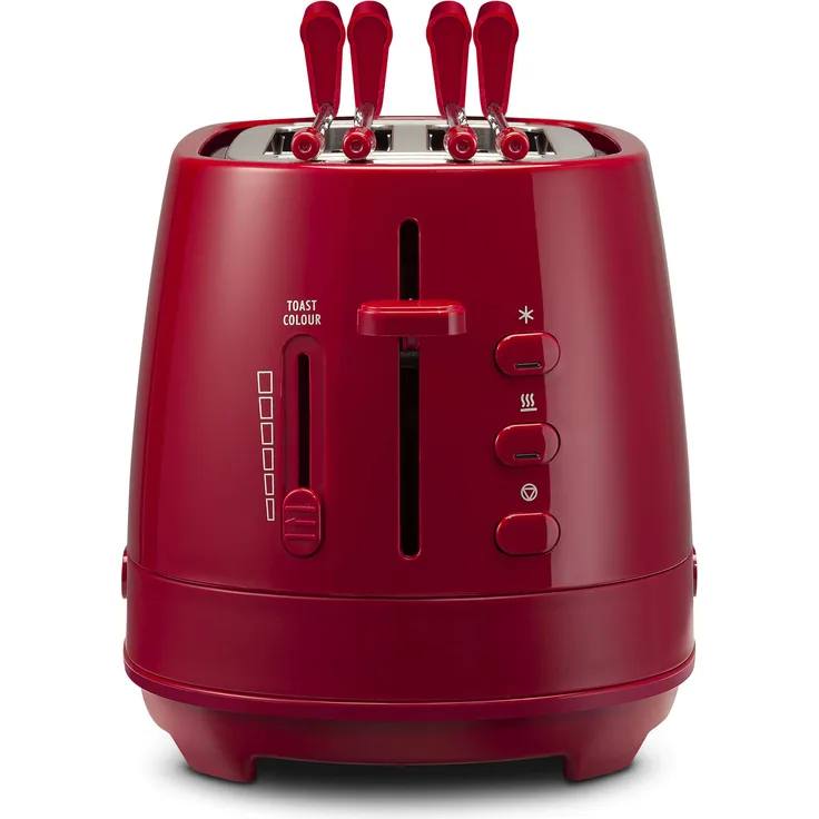 De Longhi CTLAP2203 Toaster mit Zange, 550 Watt. rot