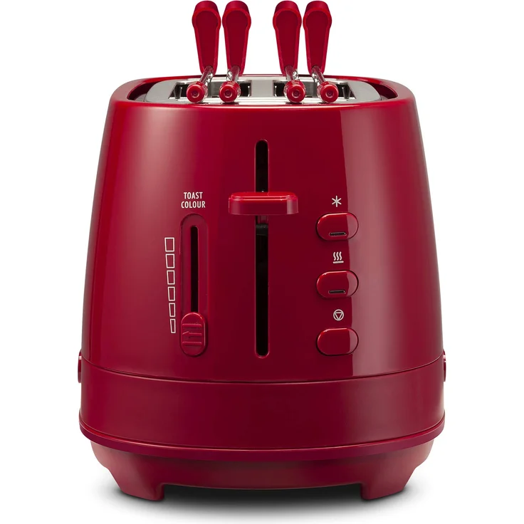 De Longhi CTLAP2203 Toaster mit Zange, 550 Watt. rot