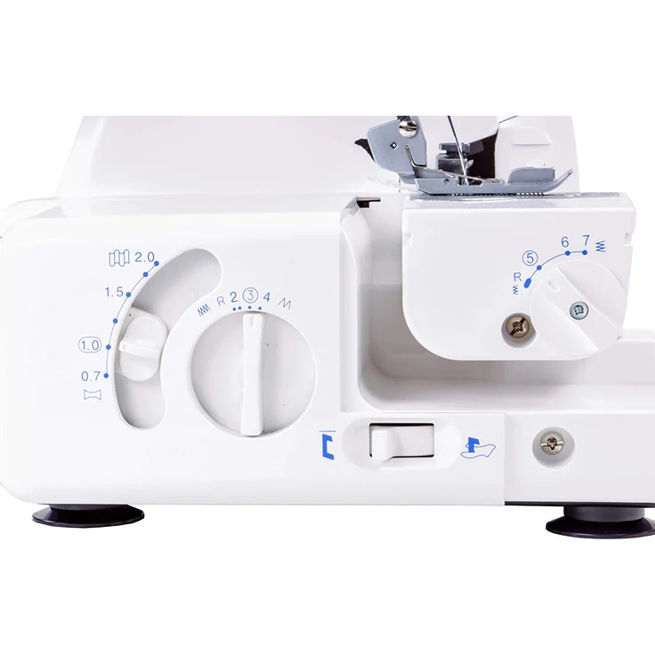 Gritzner 788 Overlock-Nähmaschine 15 Nähprogramme Automatische Fadenspannung Differentialtransport Fußanlasser Overlock-Nähmaschine, weiß – Bild 5