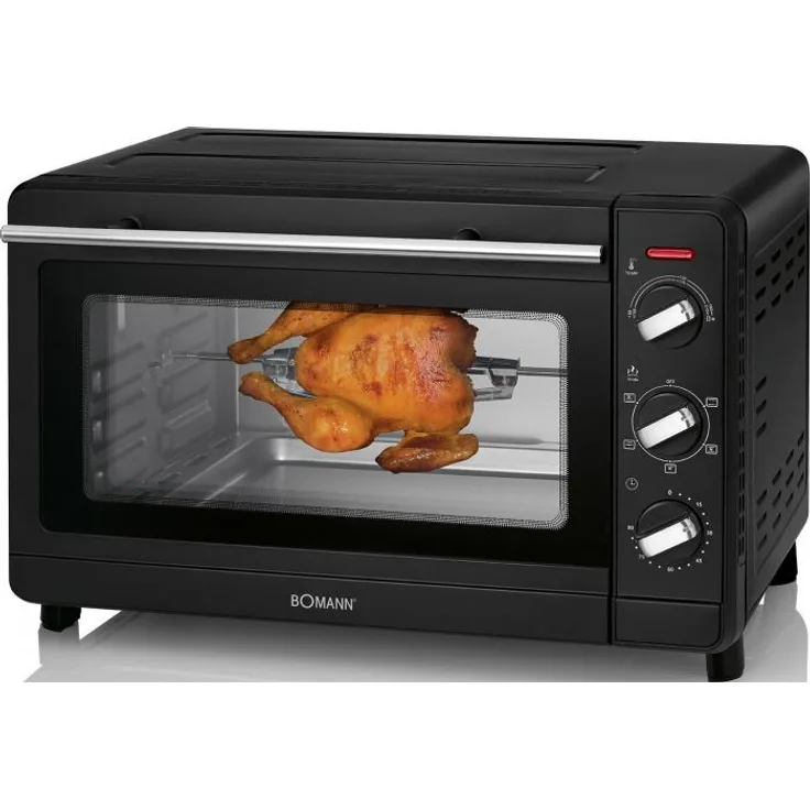 Bomann MBG 6023 CB Backofen Drehspieß Pizzastein, 30 Liter Backraum, 1500 W