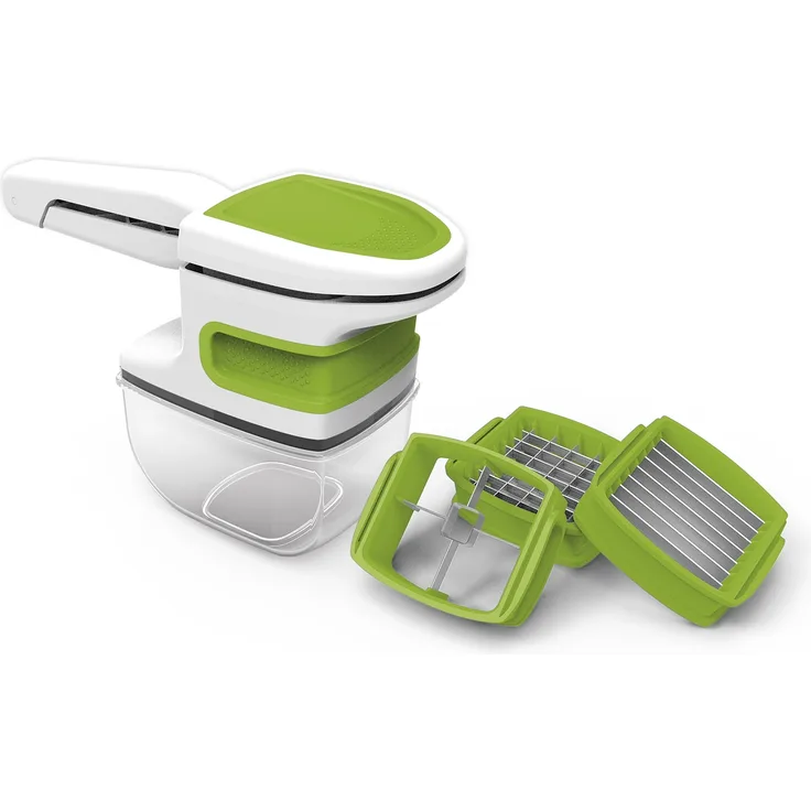 GOURMETmaxx Multi-Schneider Chop-Genie, weiß-limegreen