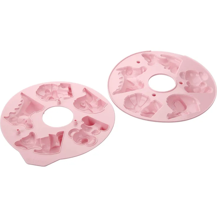 Zenker Silikon-Backform 3D Tiere, rosa, Durchmesser ca. 21cm