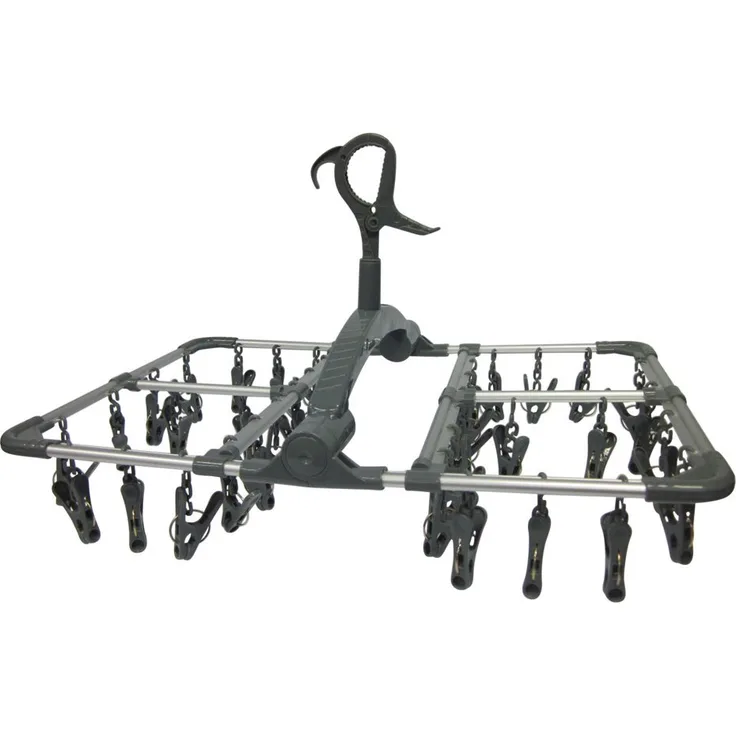 Bo-Camp 6415156 Wäschespinne Schere faltbar 36 Klammern grau