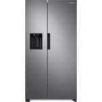 Samsung RS6JA8811S9/EG Side-by-Side-Kühlschrank, freistehend, Edelstahl, NoFrost, Wasserspender, Festwasseranschluss, Schnellgefrieren, Breite 91 cm, Energieklasse E