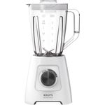 Krups KB4201 Blendforce Standmixer, 600 W, 2L Kunststoffbehälter, 4 Messer, 2 Geschwindigkeiten+ Pulse-Funktion, Ice Crush- Funktion, ''Smart-Lock''- Technologie, weiß