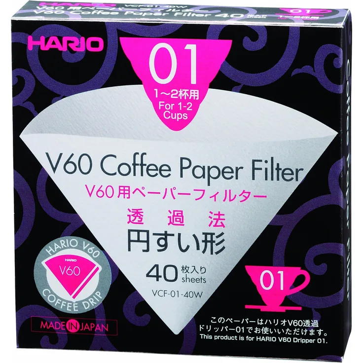 Hario VCF-01 100M Papierfilter,weiß, Größe 01-40 Stück