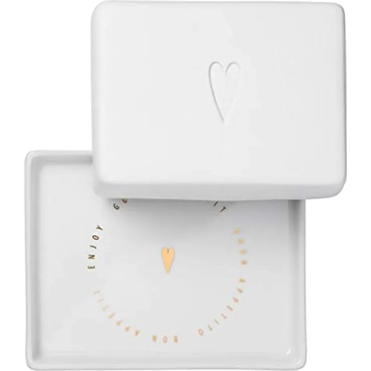 PET 1,4 Butterdose Herz 10x6x8cm