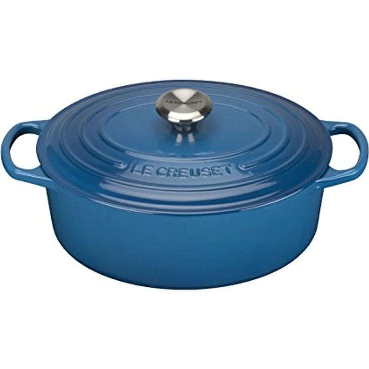 Le Creuset Signature Gusseisen-Bräter mit Deckel, Ø 31 cm, Oval, Für alle Herdarten und Induktion geeignet, Volumen: 6,3 l, Marseille – Bild 1