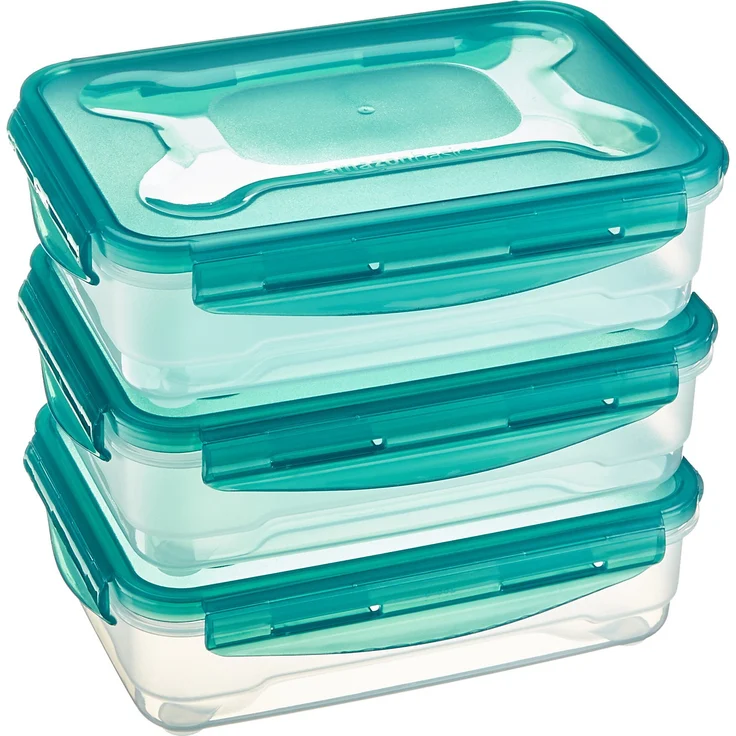 AmazonBasics Frischhaltedosen-Set, luftdicht, 3-teiliges Set 3 x 1,2 l – Bild 1