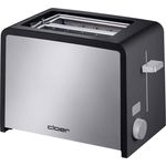 Cloer 3210 Toaster - 825 W - für 2 Toastscheiben - integrierter Brötchenaufsatz - Nachhebevorrichtung - Krümelschublade - wärmeisoliert - Edelstahl