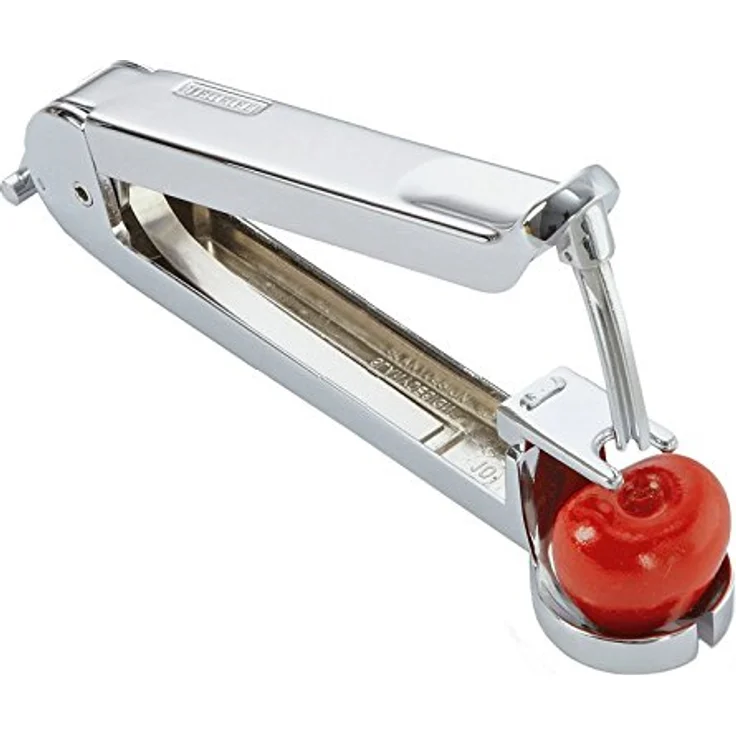 Leifheit Kirschentkerner ProLine für schnelles Entkernen, pflegeleichter Kirschkernentferner trennt Kern und Fruchtfleisch, Kirschenentsteiner Handgerät – Bild 1