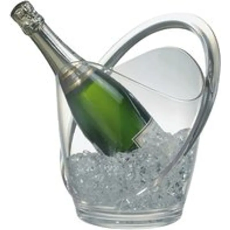 APS 36055 Transparente Wein - Sekt Schale mit Griff auf der Seite, 23 x 22 x 27,5 cm, 3 ltr