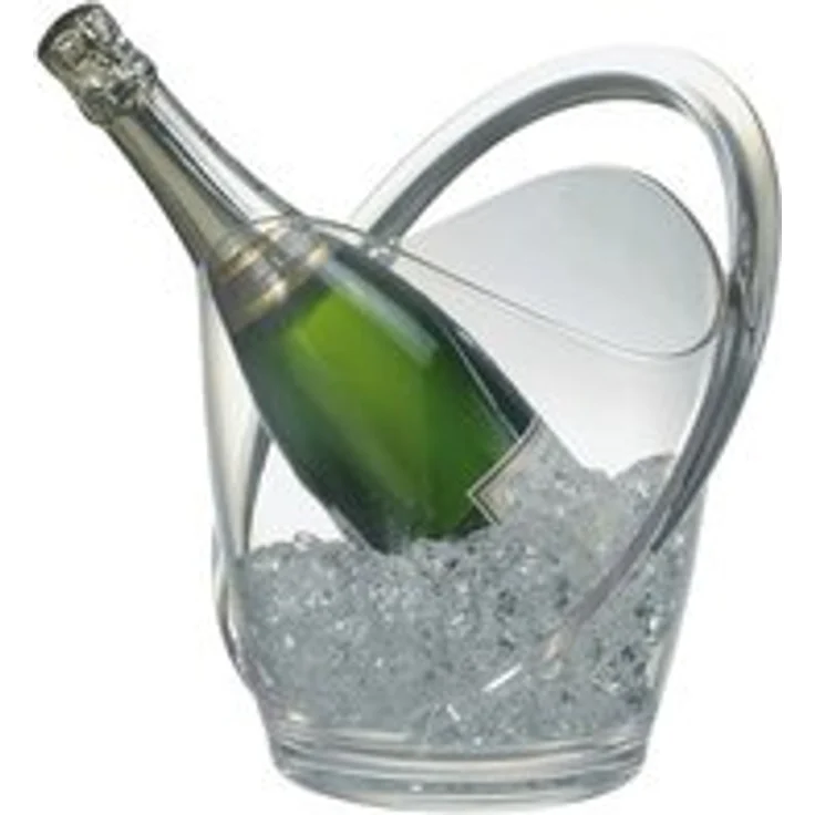 APS 36055 Transparente Wein - Sekt Schale mit Griff auf der Seite, 23 x 22 x 27,5 cm, 3 ltr