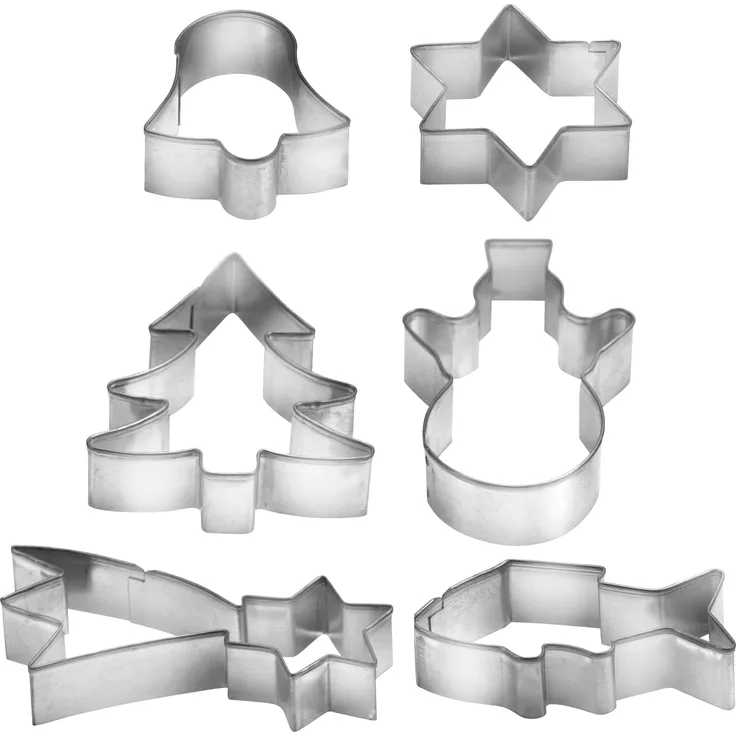 Tescoma Delicia Weihnachts-Ausstechförmchen an Ring, 6-teiliges Set
