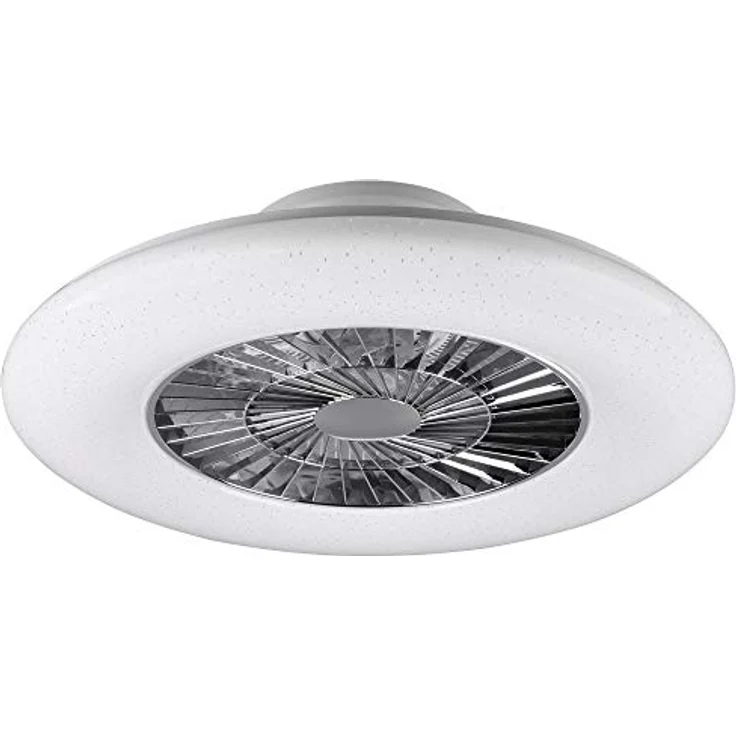 Reality Leuchten LED Deckenventilator, Sterneneffekt , Fernbedienung, D 75 cm, VISBY – Bild 1