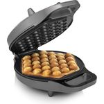 Princess 132465 Bubble-Waffeleisen, 180° aufklappbar, 700 Watt, 0,7 m Kabellänge, antihaftbeschichtet, schwarz