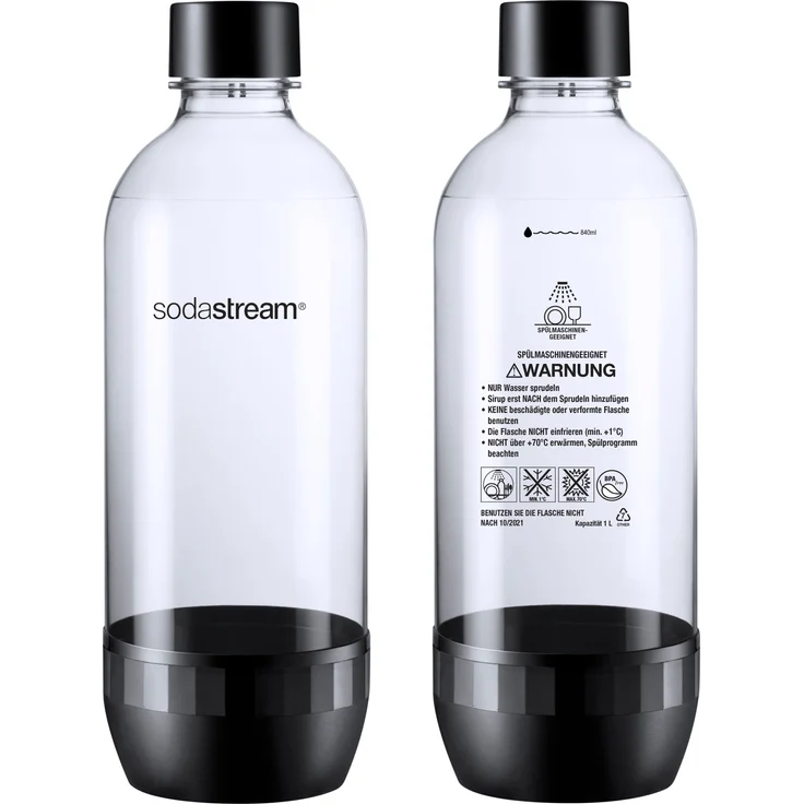 SodaStream DuoPack 2x 1L Tritan-Flasche - spülmaschinengeeignet! (BPA frei) - Ersatzflaschen für SodaStream Wassersprudler mit PET-Flaschen – Bild 2