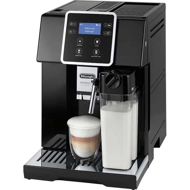De'Longhi ESAM 420.40.B Perfecta Evo Kaffeevollautomat, integriertes Kegelmahlwerk, 1450 Watt, schwarz, mit Milchsystem – Bild 1