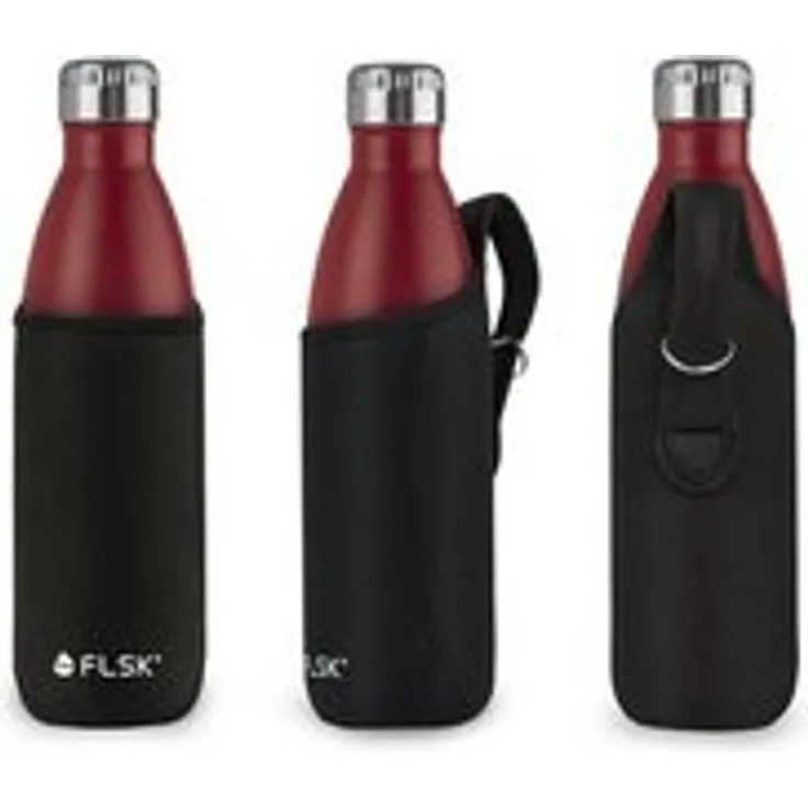 FLSK Neoprentasche Isolierflasche, Black, 1000ml