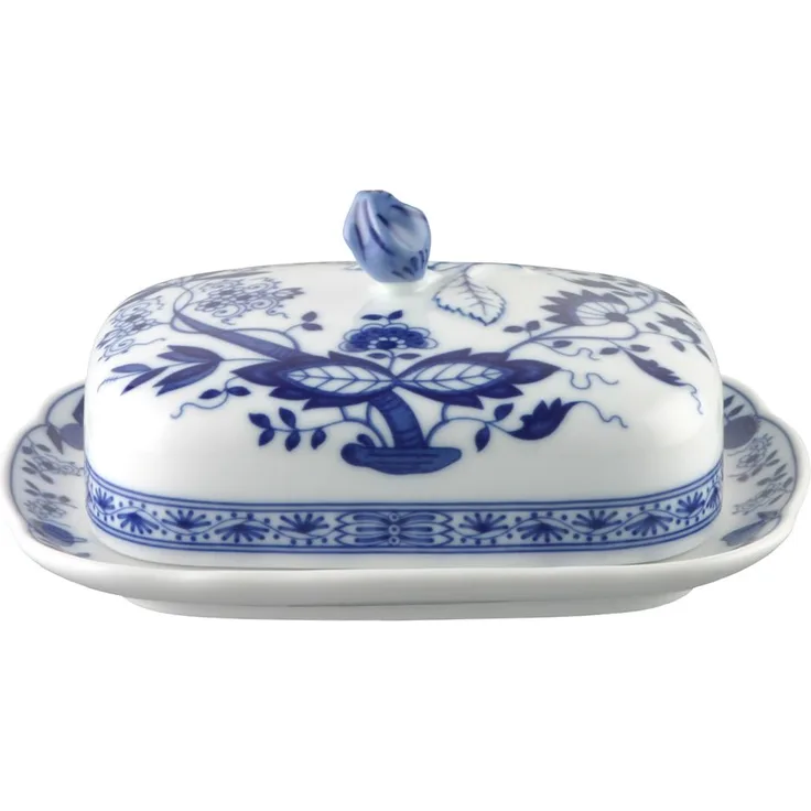 Hutschenreuther 02001-720002-15169 Zwiebelmuster Butterdose, 250 g, blau
