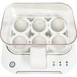 Emerio EB-115560, NEUHEIT, kocht alle drei Garstufen [weich|mittel|hart] in nur einem Kochvorgang mit perfektem Ergebnis, Sprachausgabe, einzigartig in Technik und Design, weiß, BPA frei, 400 Watt