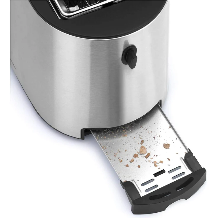 WMF Bueno Pro Toaster, 870 W, Doppelschlitz, Brötchenaufsatz, 6 Bräunungsstufen, Edelstahl, silber-schwarz – Bild 3